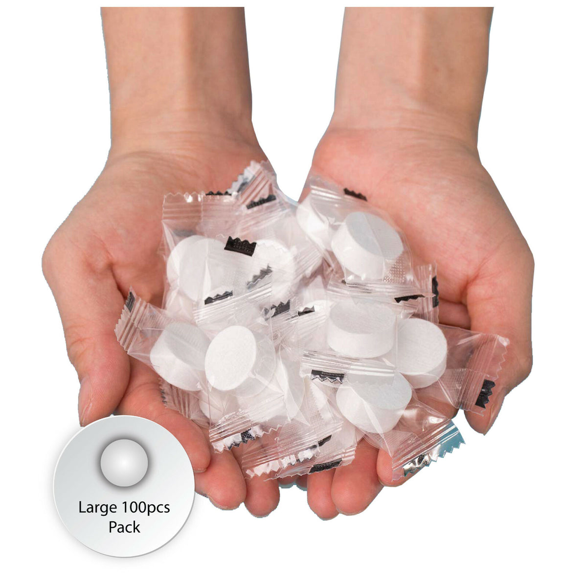 Portable Compressed Towels 100 Pack Eco-Friendly Biodegradable Travel Tissue