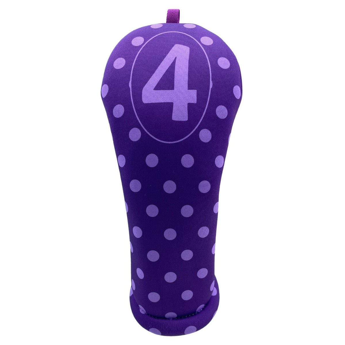 Women's Golf Club Headcover with Purple Polka Dots - Multiple Sizes & Clubs
