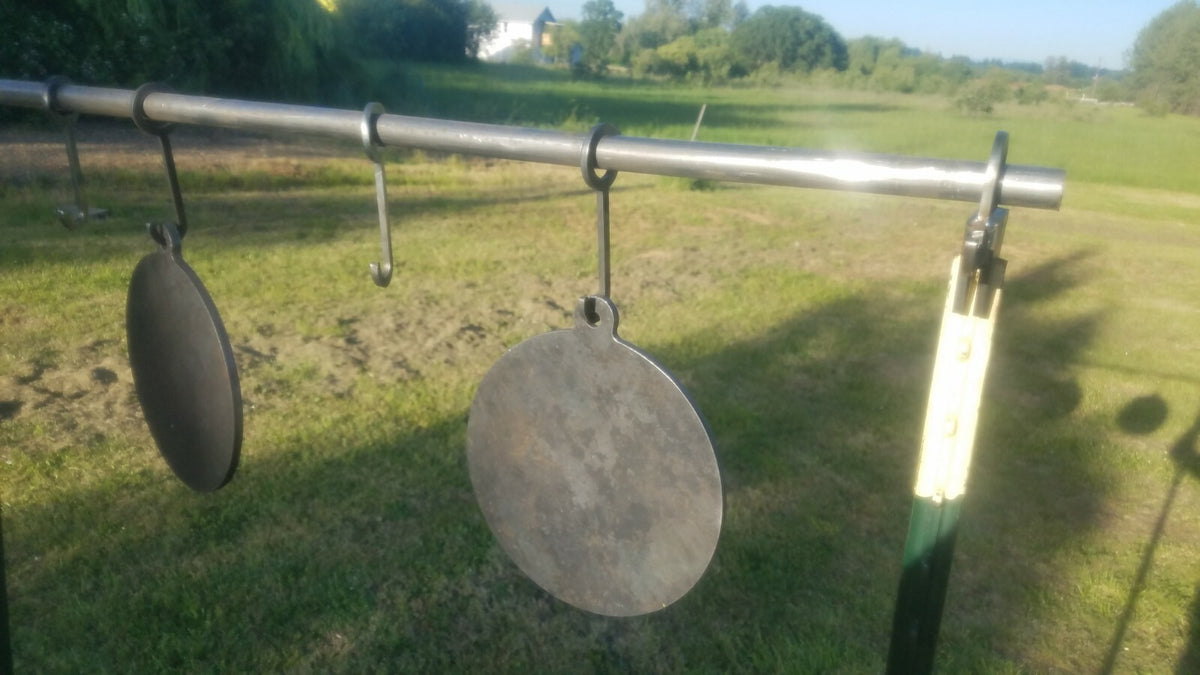 AR500 T post Conduit / Pipe Target Stand W/ Gong Hanger (1-single)