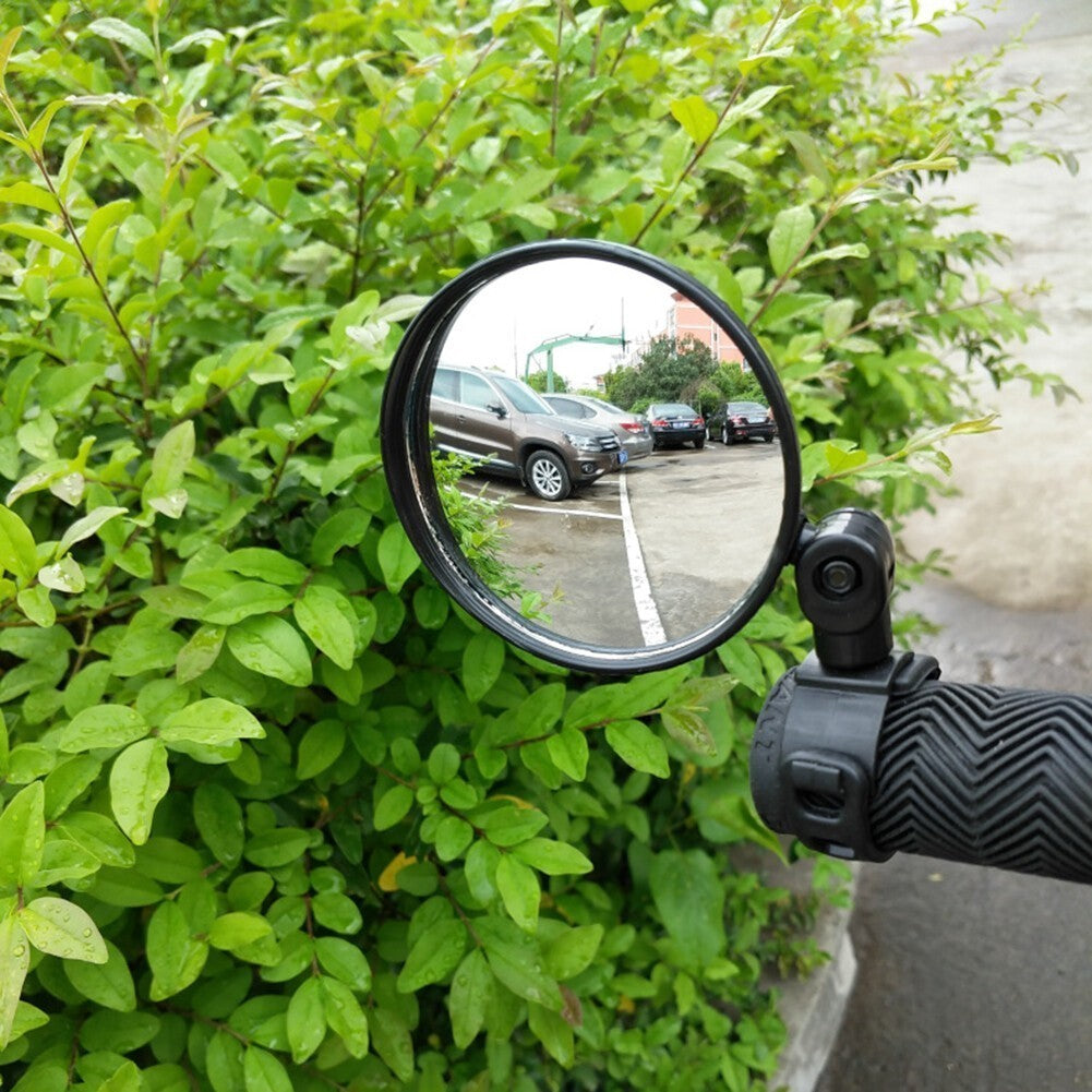 Adjustable Bicycle Handlebar Mirror - 360° Rotatable Wide Angle Rearview