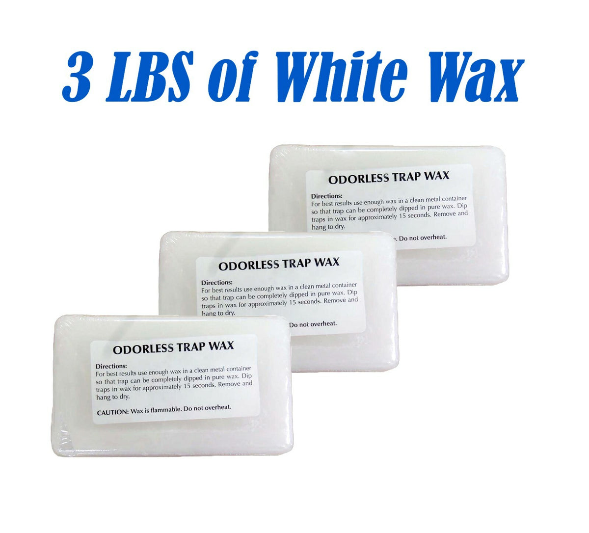 Odorless Trap Wax Bars for Land & Water Trapping - 1lb, 2lb, 3lb, 4lb Quantities & Color Options