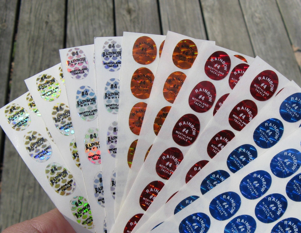 Rainbow Holographic Decals for Spinner Blades & Ice Jigs - 234 Pack