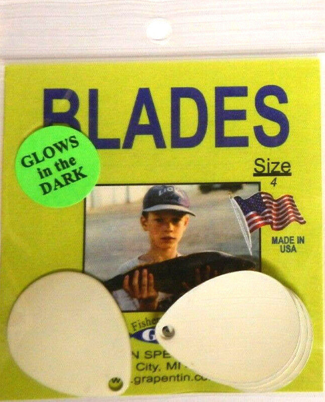 Fishing Blades Set - Size 4 Colorado Spinnerbaits & Harnesses, Glow in Dark, 10 Pack