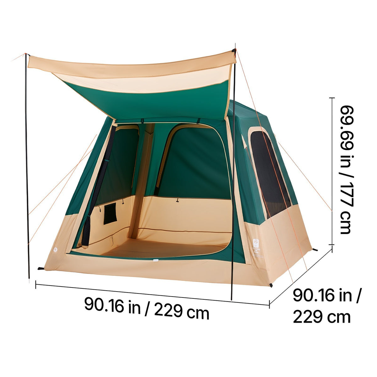 Inflatable Camping Tent for 4 Persons with Rechargeable Pump - Easy Setup & UV Protection
