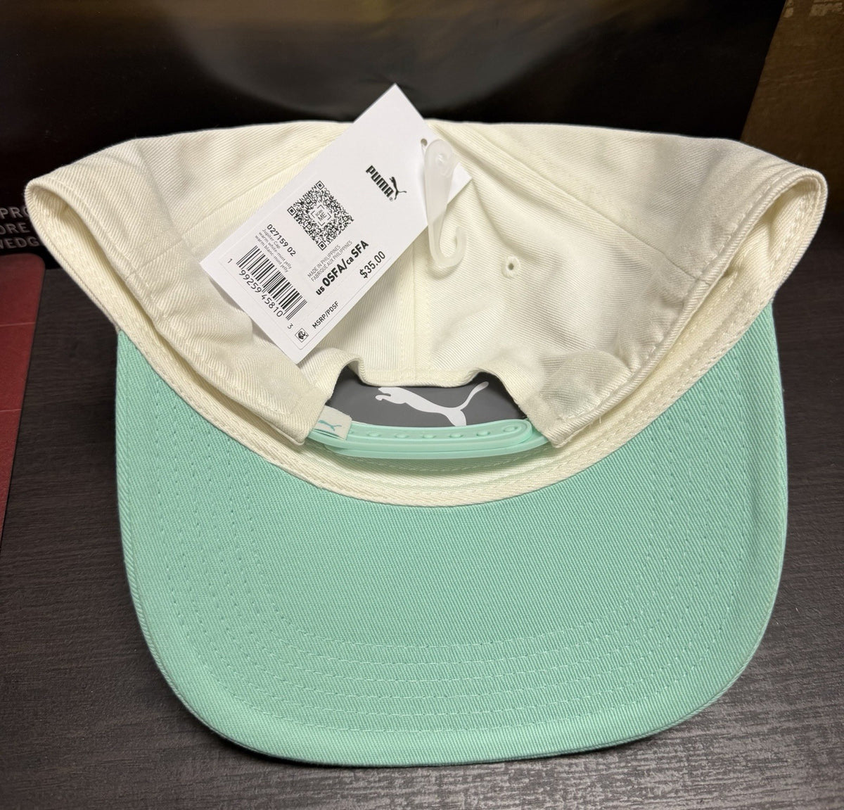 Golf Snapback Cap - White Mint Jelly Adjustable Hat for Men & Women