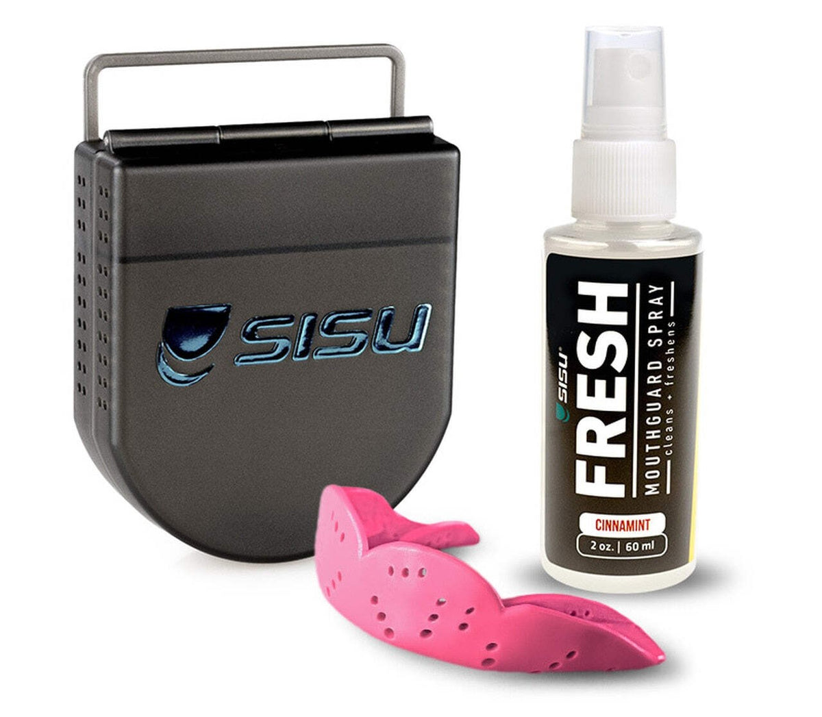 Athletic Mouthguard Bundle with Case and Fresh Spray - Medium