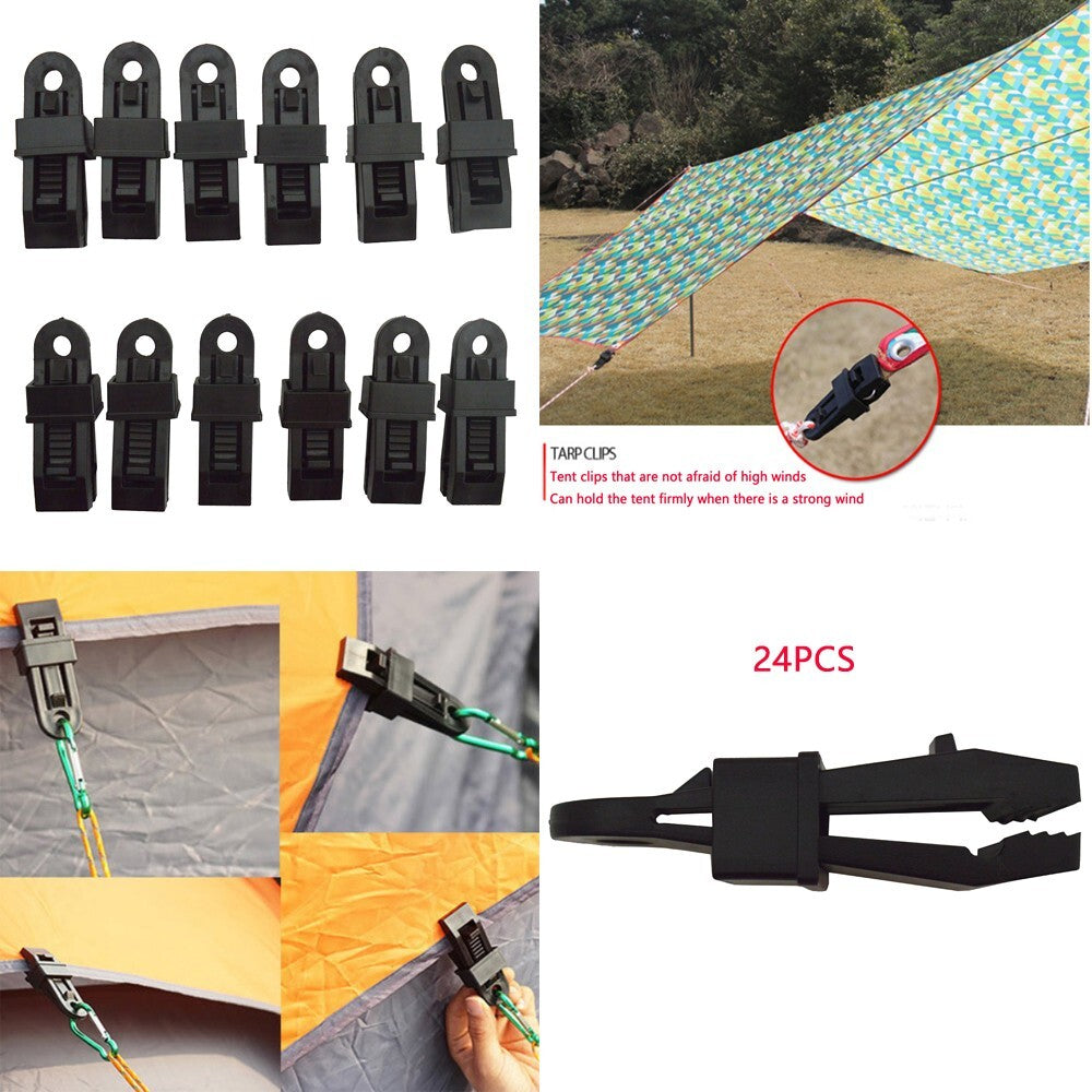 Heavy Duty Tarp Clips Clamps - 24 Pack for Awnings, Canopies, Tarps