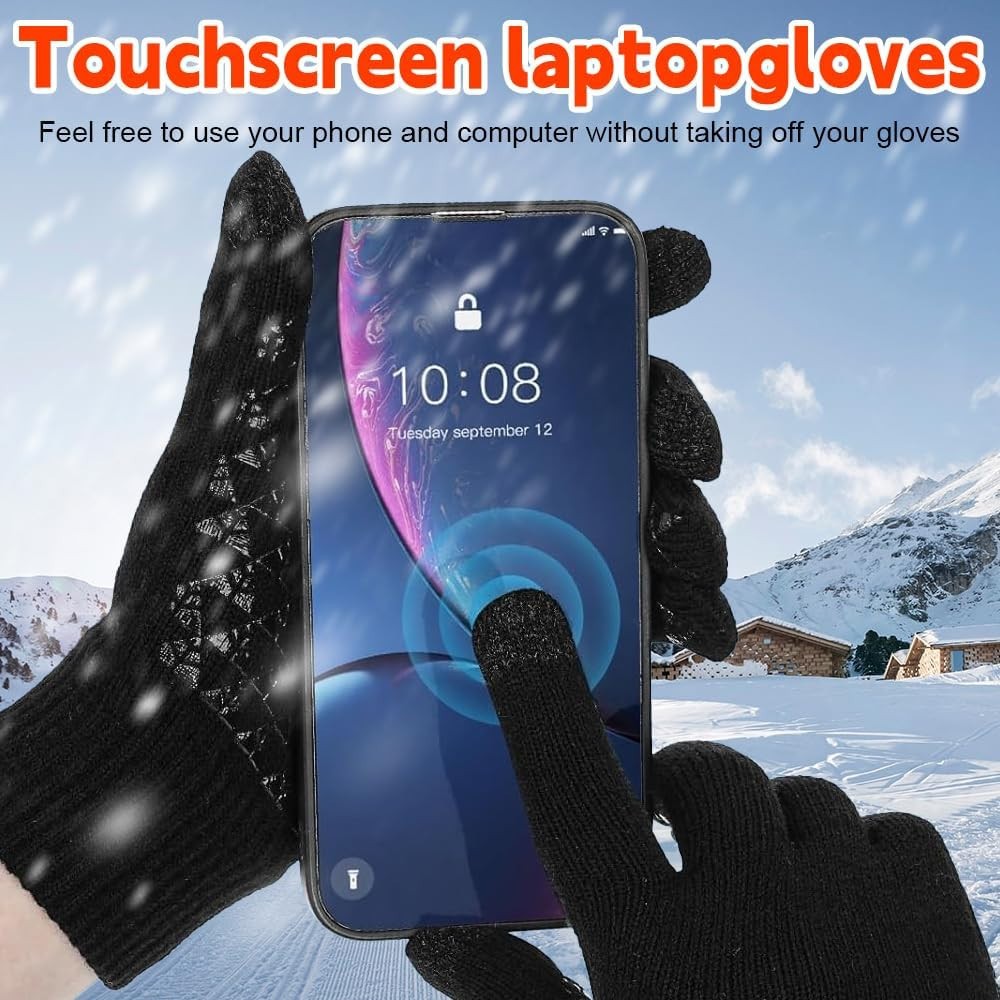 Rechargeable Heated Gloves Electric Winter Hand Warmer Windproof Thermal