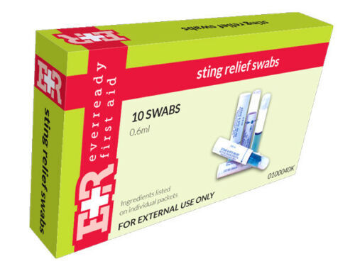 Sting Relief Swab Ampoules - 10 Single-Dose Insect Bite & Sting Relief