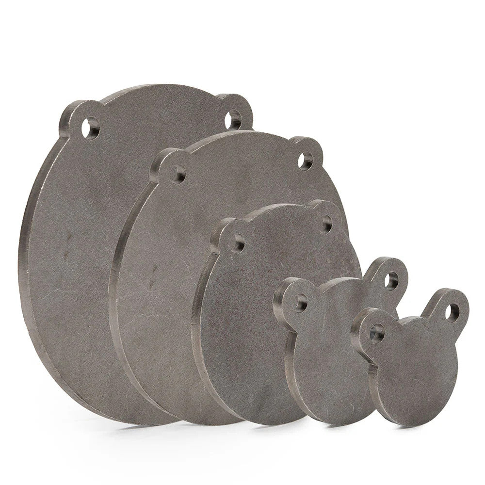 5 Pack AR500 Steel Gong Shooting Targets - 3/8 Inch Thick, Durable Range Targets for Rifles and Handguns