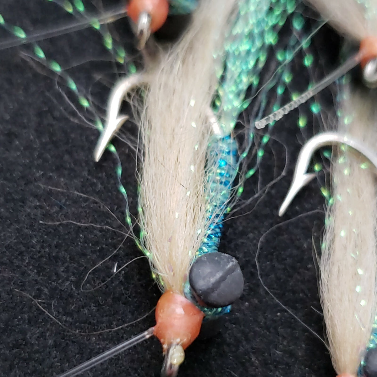 Saltwater Fly Fishing Flies #6 Green Weighted Bonefish Pattern - Pack of 6
