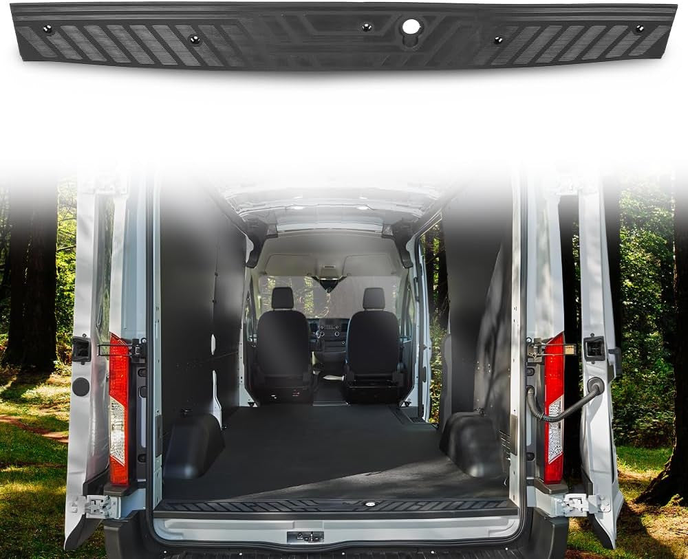Ford Transit Rear Sill Plate Cargo Van 2015-2023 Heavy Duty Black Accessory