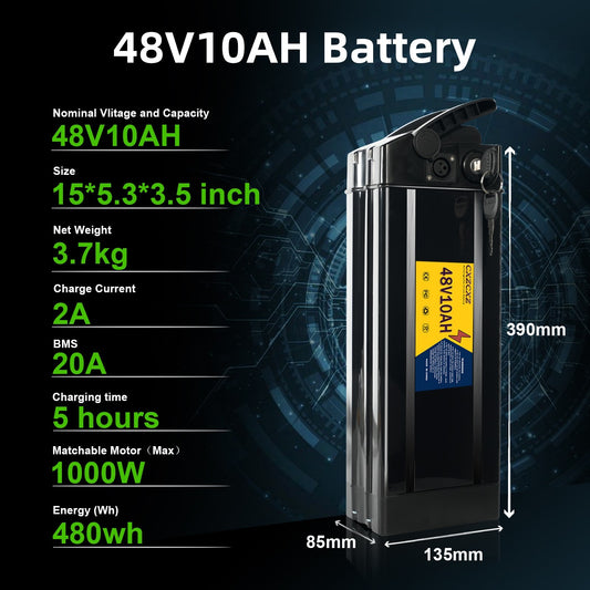 Foldable Electric Bicycle Battery 48V 10Ah/13Ah/20Ah for E-Bike with UL 2271 Certification