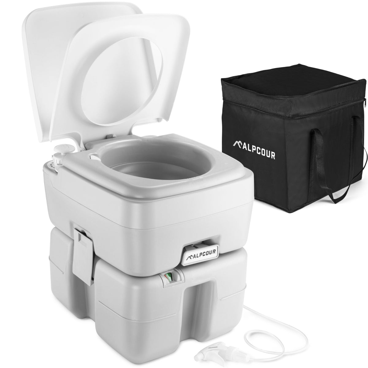 Portable RV Toilet with Storage Bag, Camping & Boat Commode
