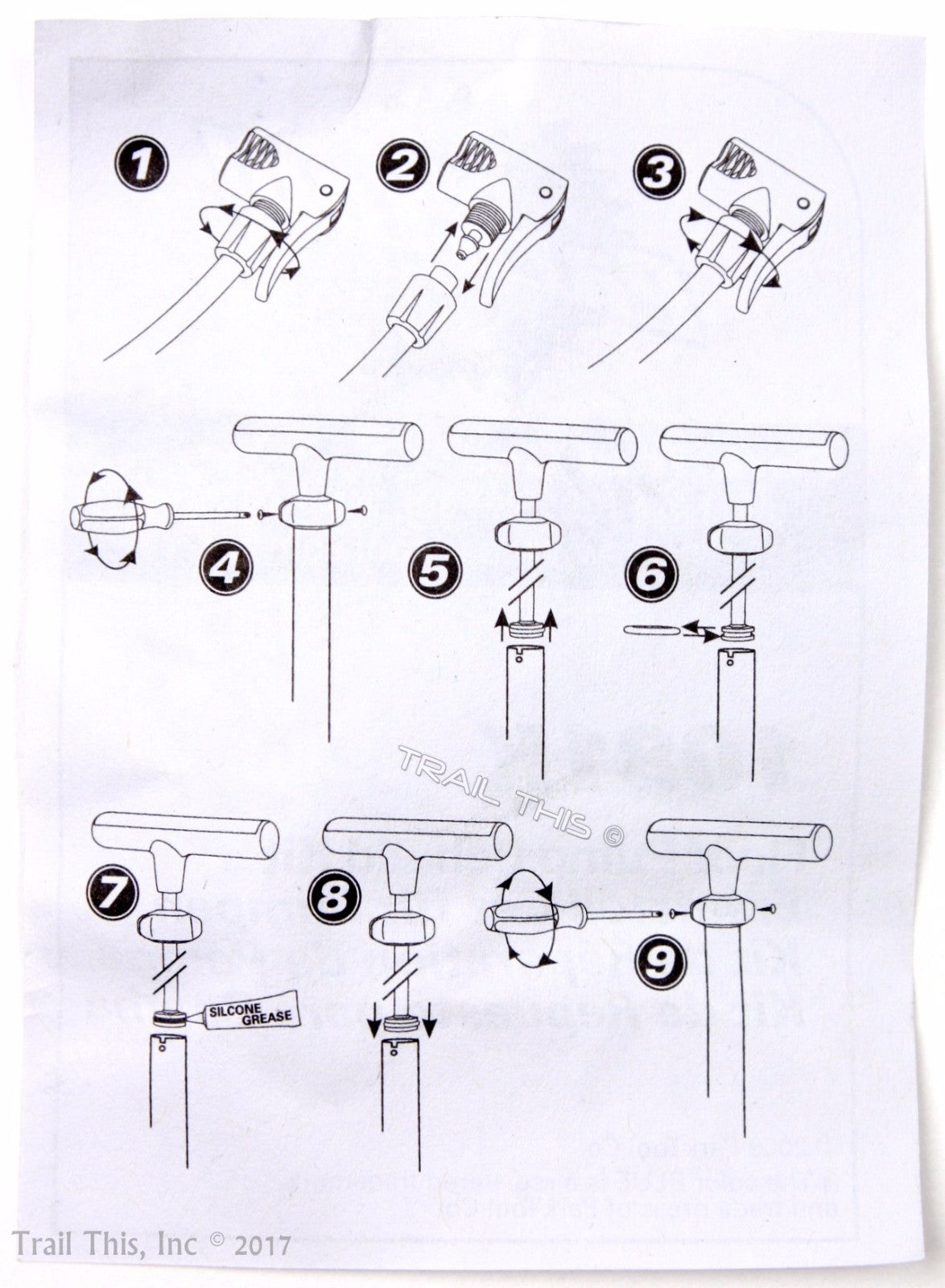 Bike Floor Pump Head & Gasket Rebuild Kit for PFP-3 PFP-6 PFP-8