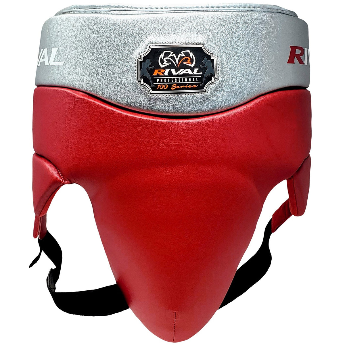 Professional No Foul Groin Protector for Boxing & Martial Arts - Red/Silver