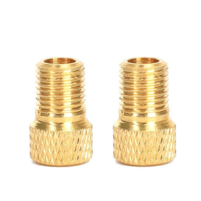 Presta to Schrader Valve Adapter Brass Bicycle Tire Pump Converter - Pack of 2 or 5