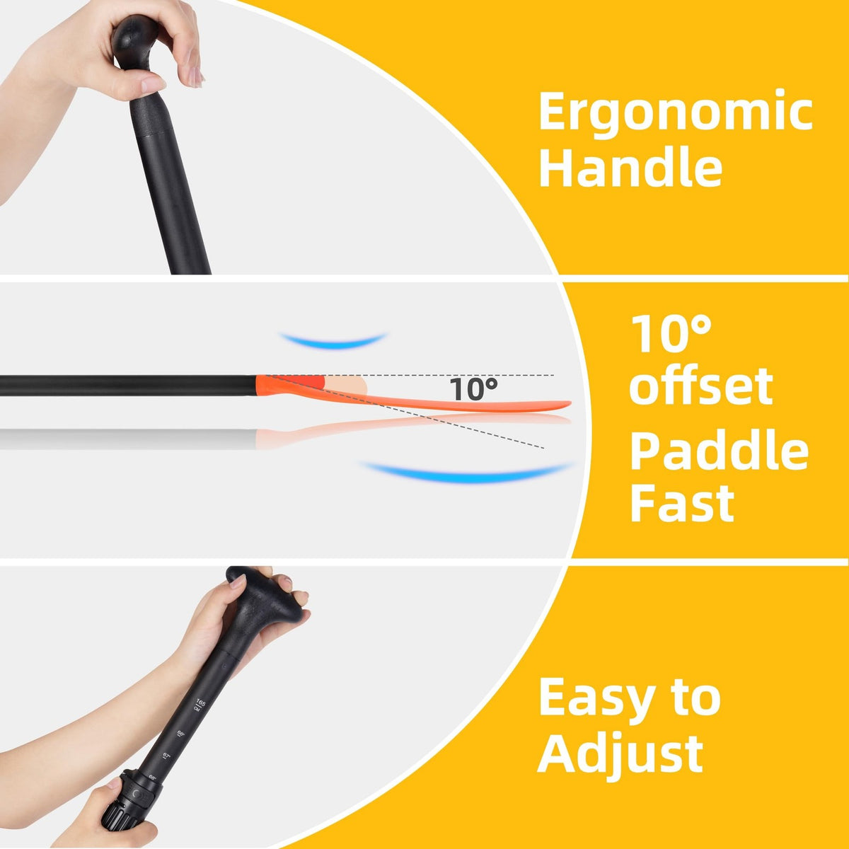 Lightweight Adjustable SUP and Kayak Paddle - Floating 4-Piece Aluminum Shaft
