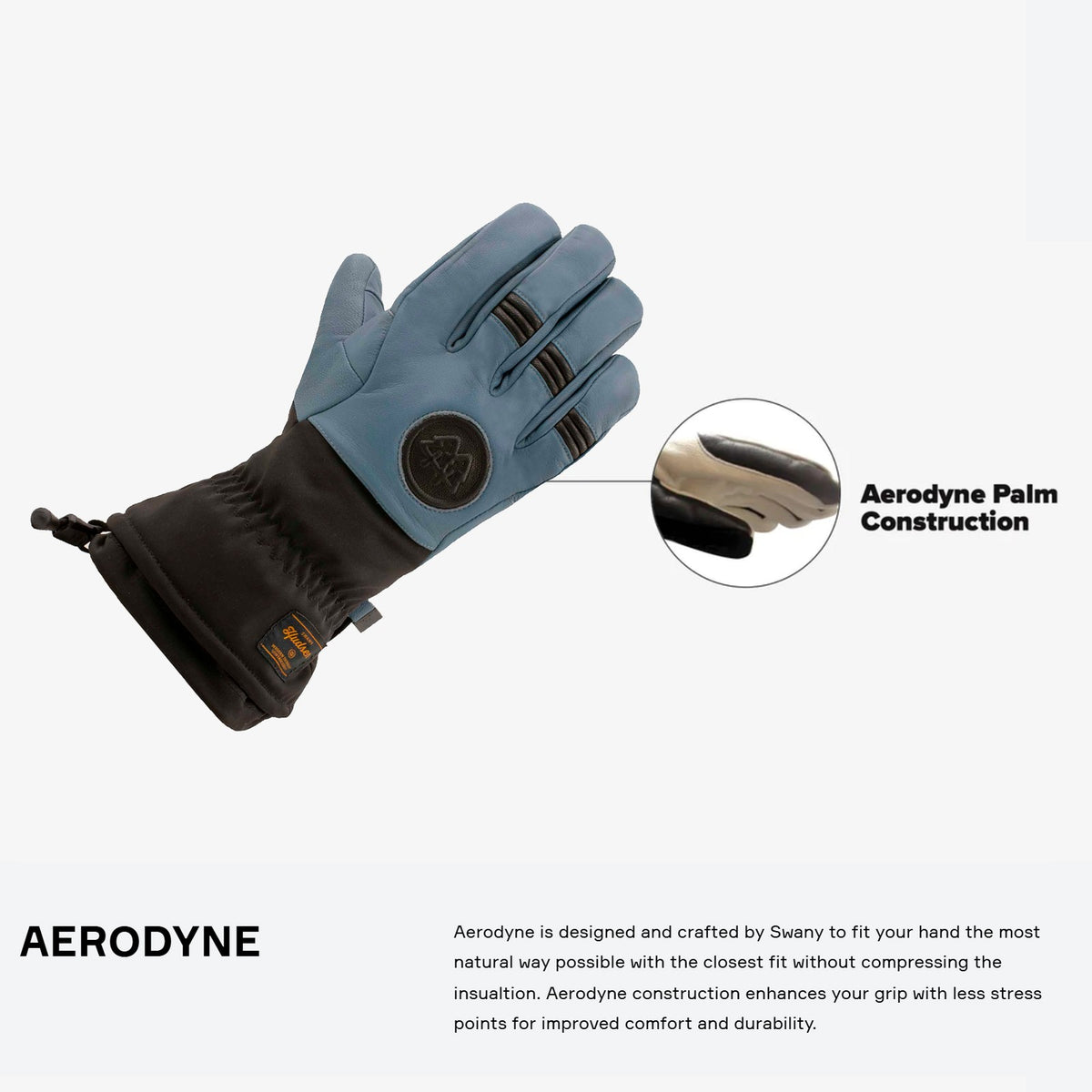 Men's Winter Ski and Snowboarding Gloves Waterproof Warm Performance Leather