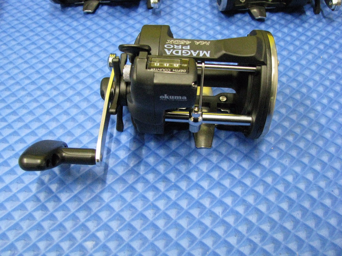 Okuma Magda Pro Line Counter Trolling Reel 2-Pack MA 45DX Saltwater Fishing