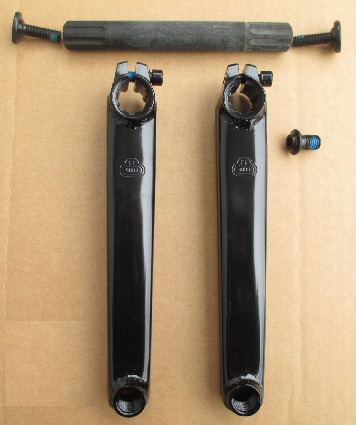 BMX Crankarm Set with 175/180mm Arm Length and 8 Spline BB Axle – Chromoly BMX Parts