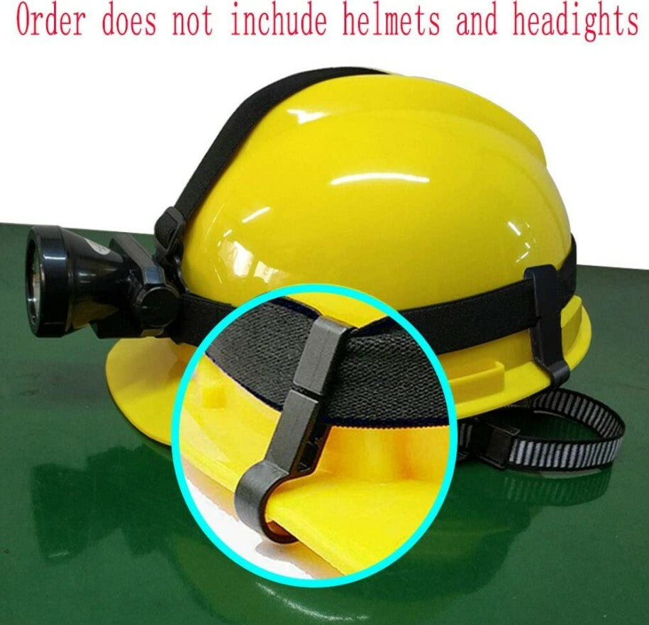 Helmet Clips for Headlamp Hooks - Hard Hat Light Clips, Heavy Duty 10 Pack