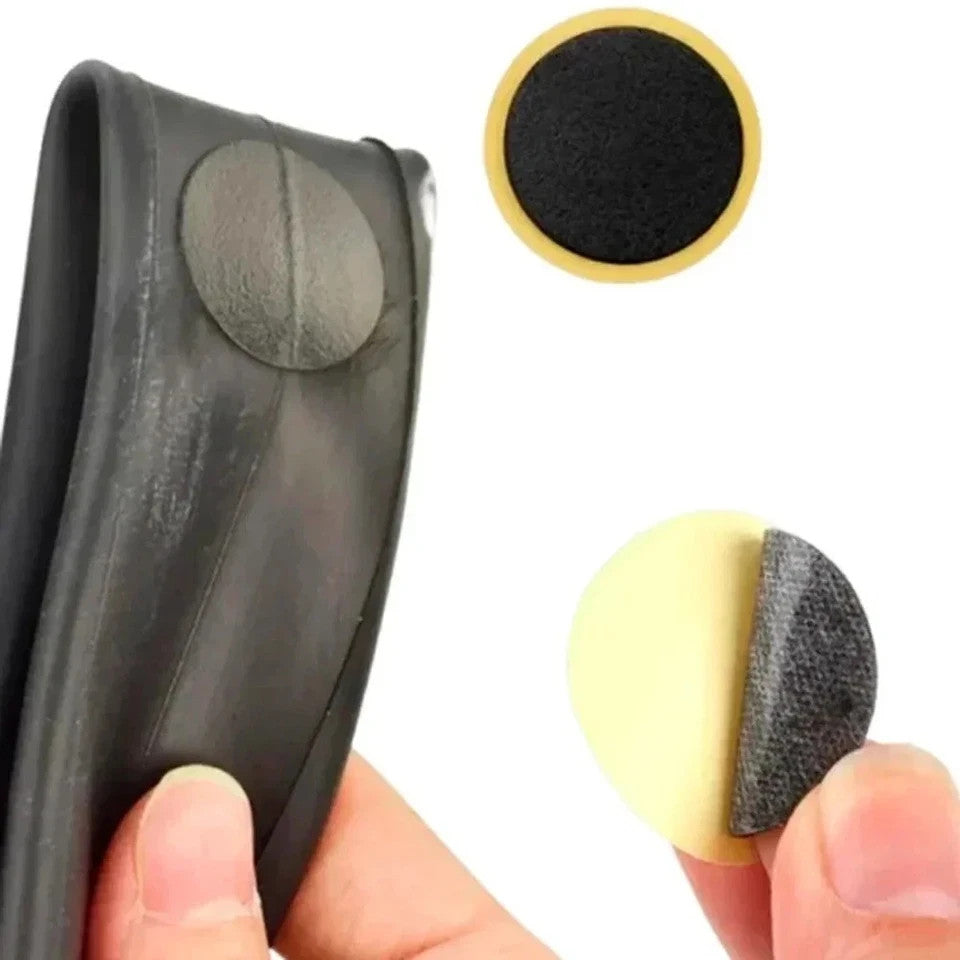 Glueless Bicycle Tire Patches Repair Kit - Self-Adhesive Inner Tube Fix