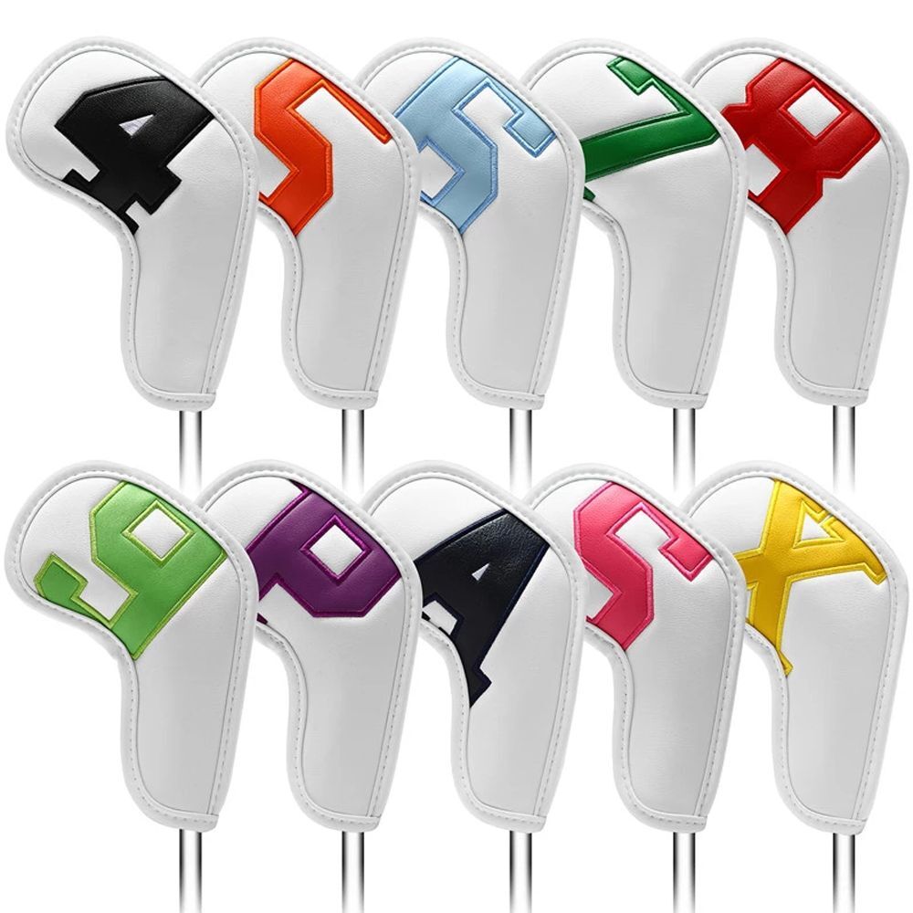 10Pcs Colorful Golf Iron Head Covers Set for Wedges and Irons