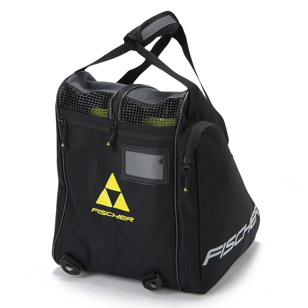 Ski Boot Bag with Ventilation Mesh & Water-Resistant Bottom - Black/Yellow