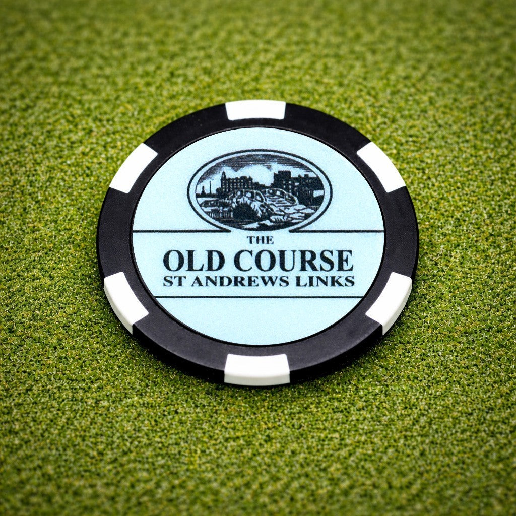Golf Ball Marker and Poker Chip Set for St. Andrews Old Course