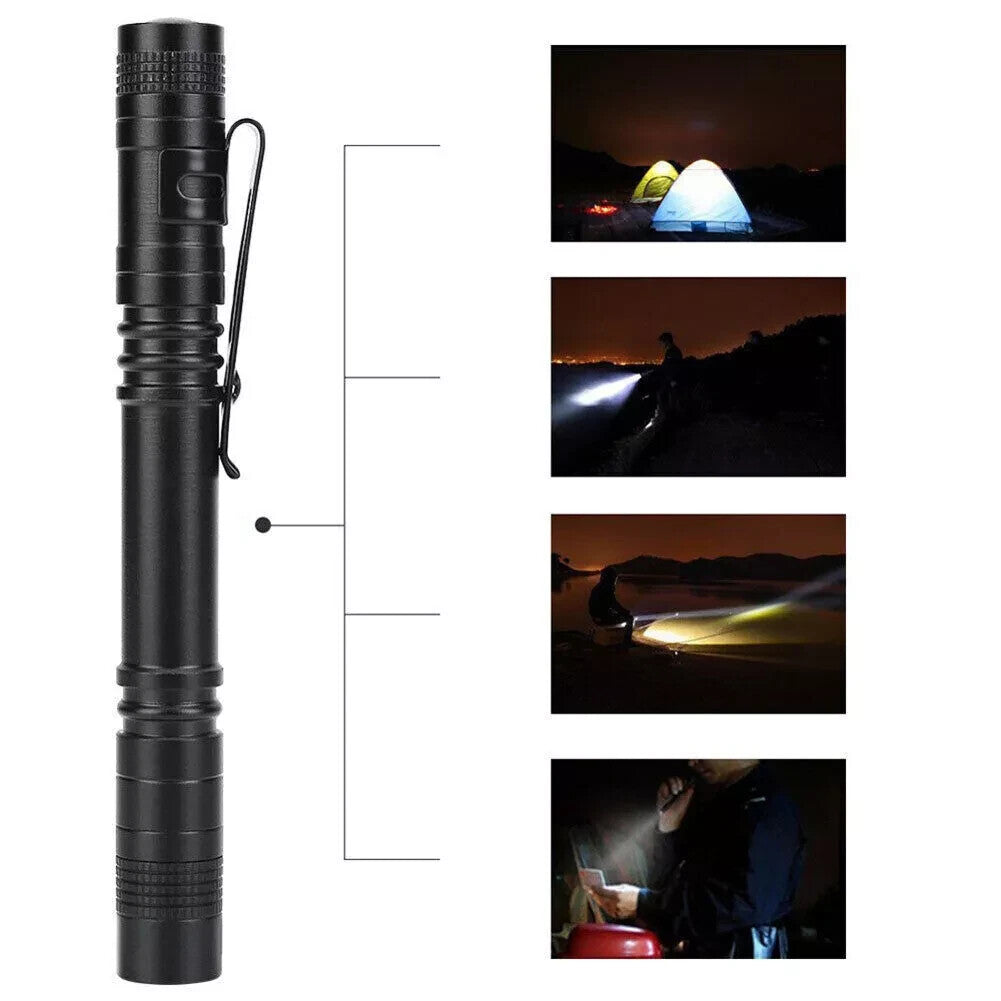 UV LED Blacklight Flashlight 395nm Inspection Torch 2 Pack