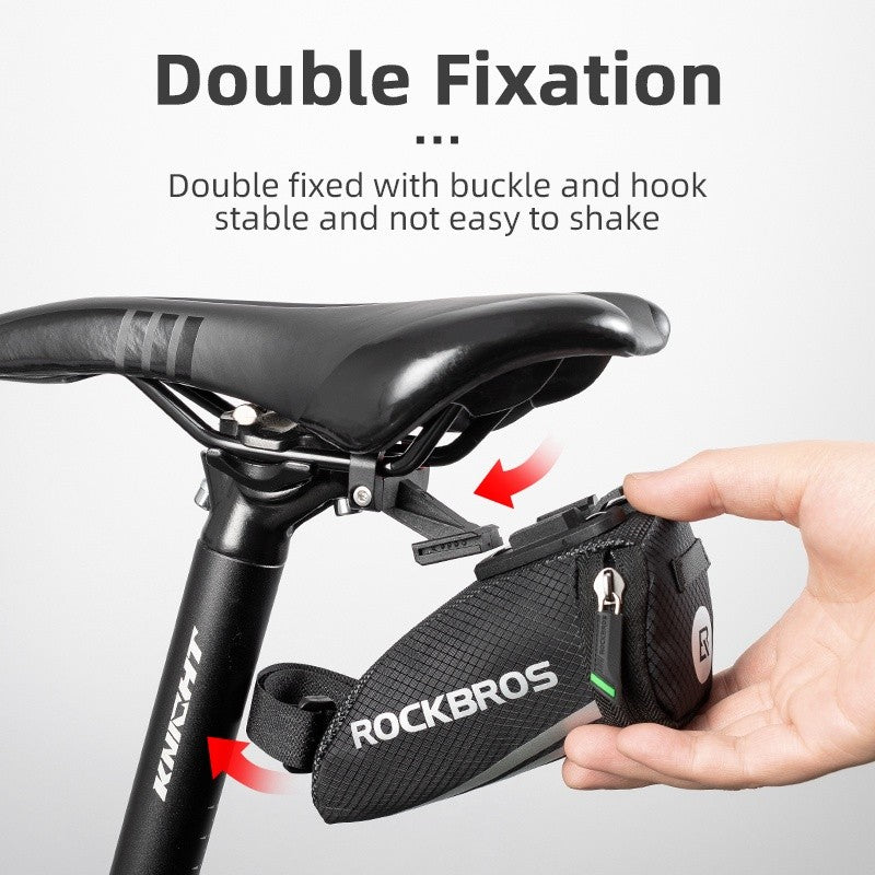 Bike Saddle Bag Waterproof Bicycle Seat Storage Pouch Small & Portable