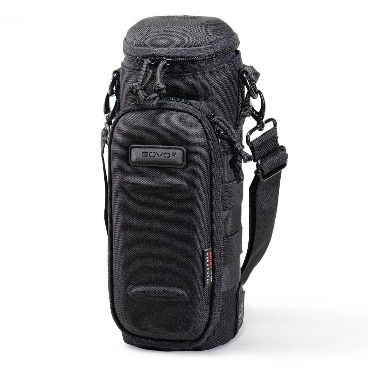 Water Bottle Pouch with Zippered Hardshell Cap Fits 24-40oz Water Bottles