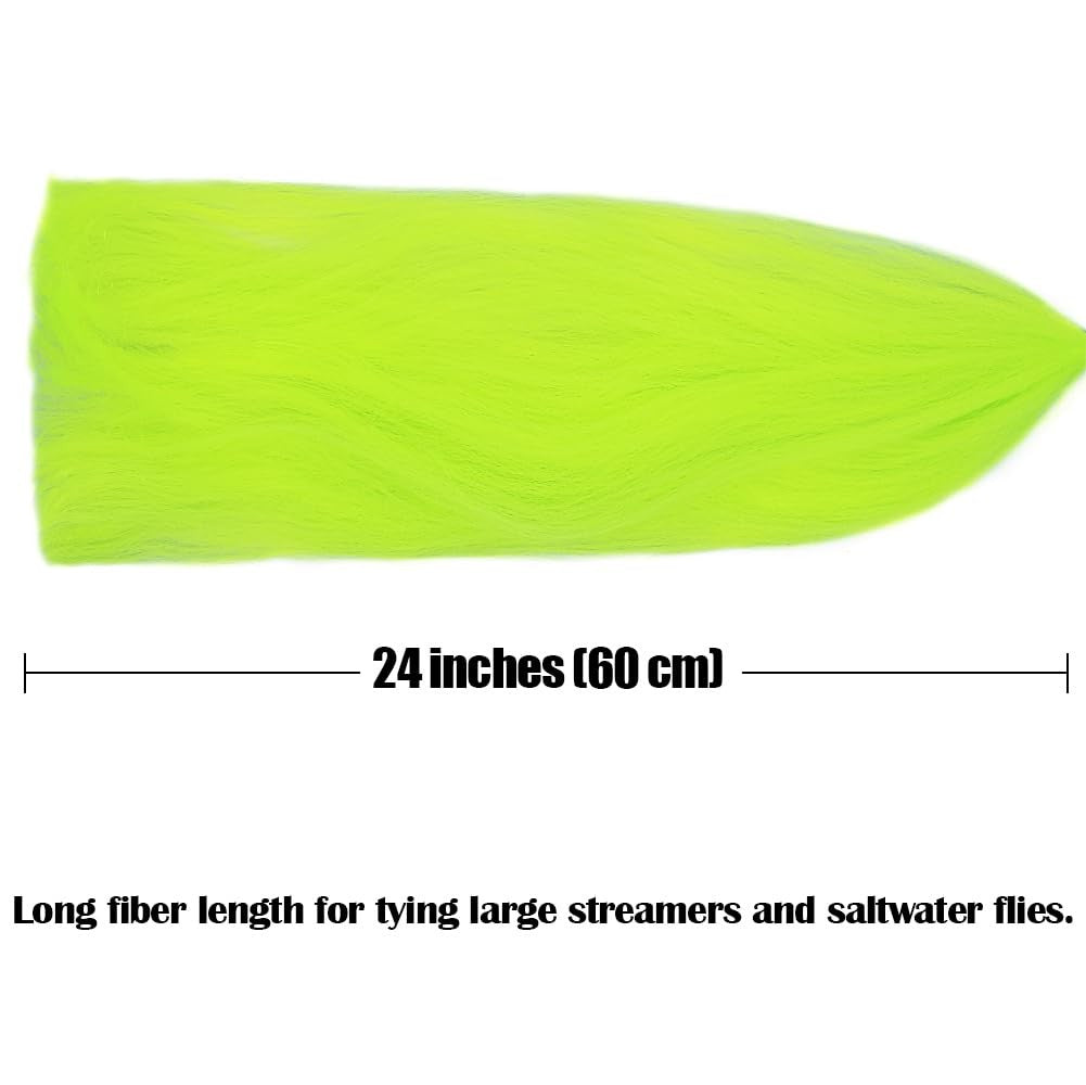 Fly Tying Materials Kit with Synthetic Bucktail Hair - 12 & 16 Colors