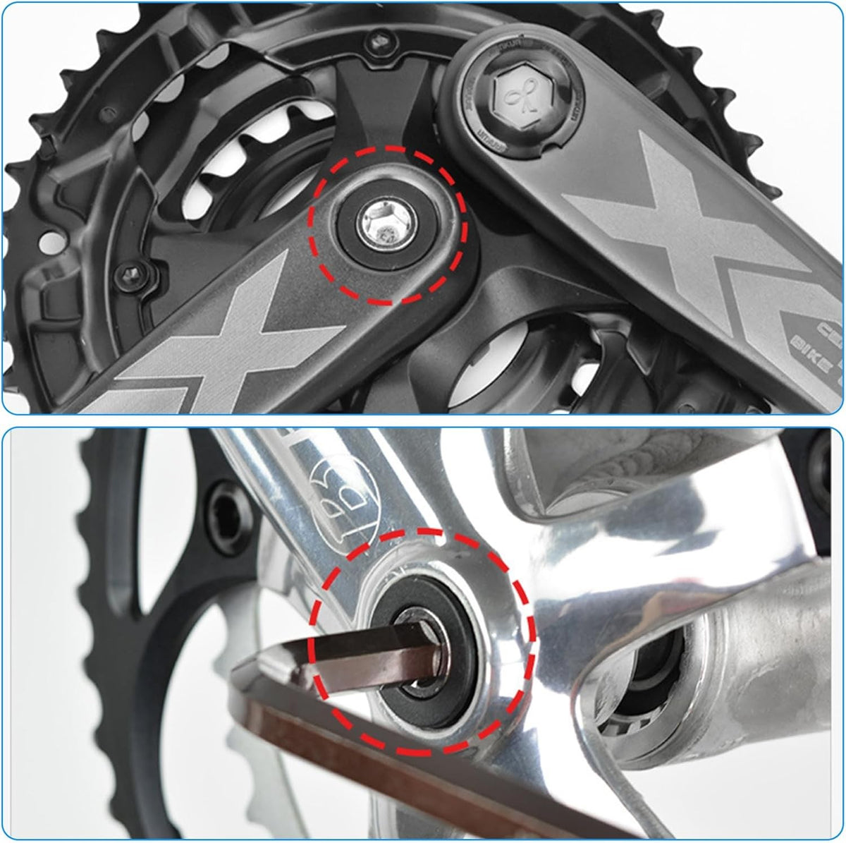 Bike Crank Arm Fixing Bolts M8 Square Taper Bottom Bracket Screws 4 Pack