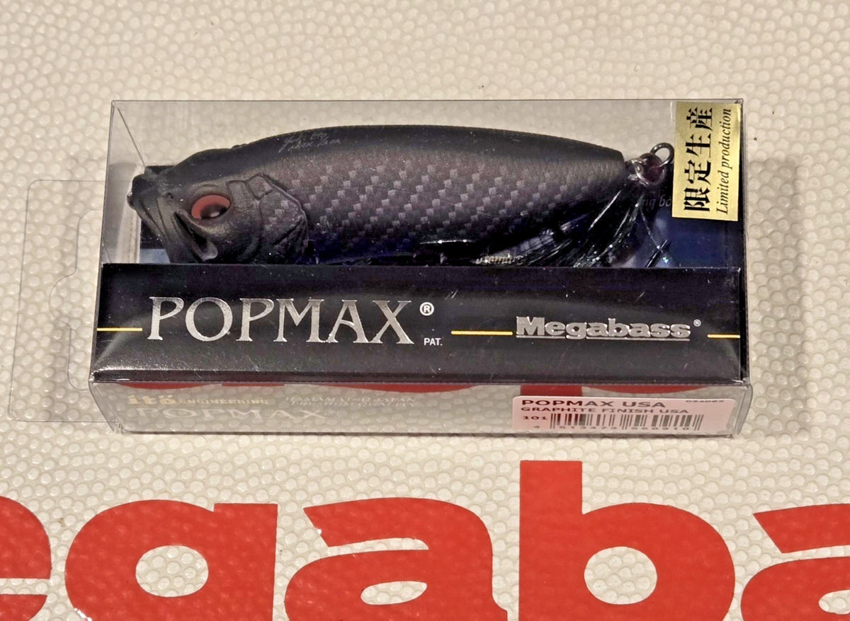 Megabass Pop Max USA Limited Edition Graphite Finish Fishing Lure