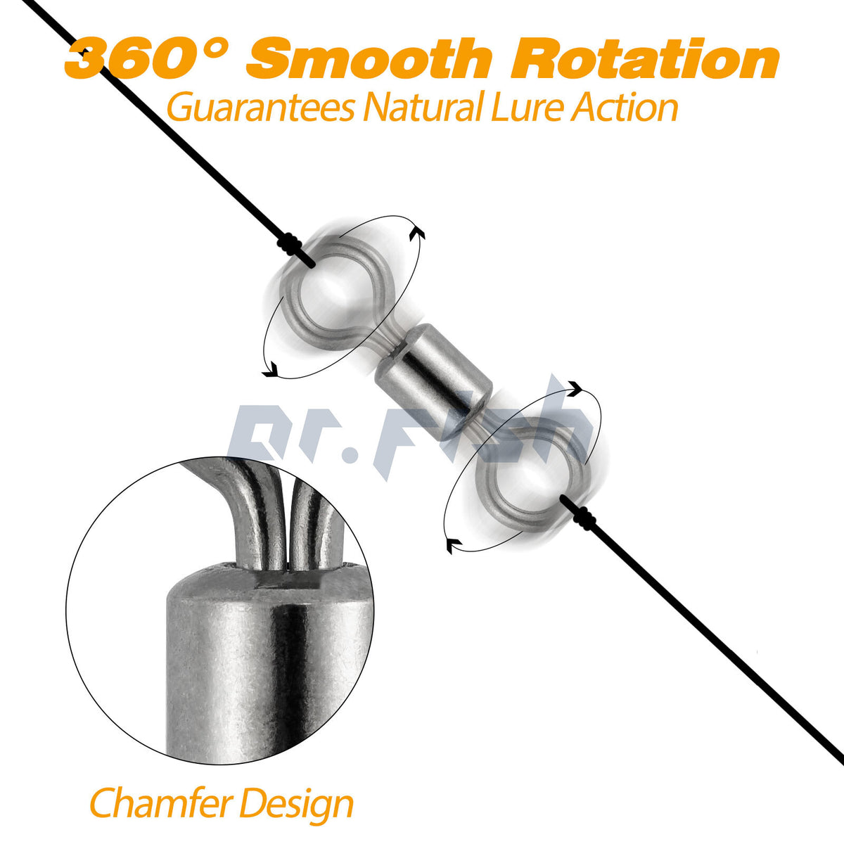 Stainless Steel Fishing Swivels Set - Heavy Duty Barrel & Rolling Rings
