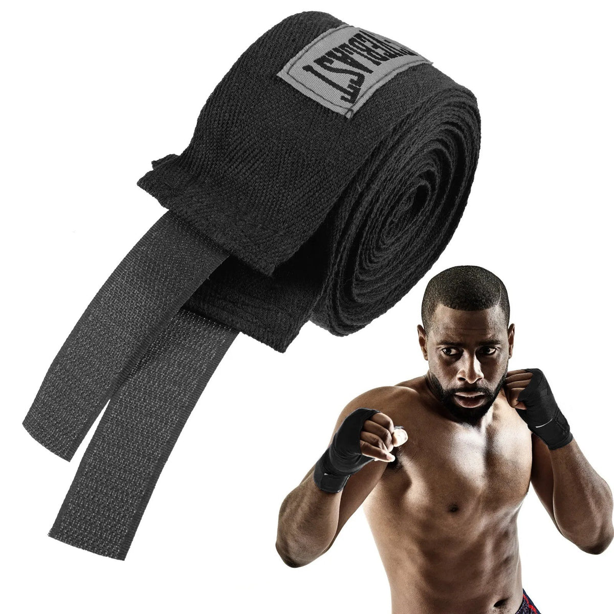 Cotton Elastic Hand Wraps for Boxing Martial Arts Training - Support & Injury Prevention