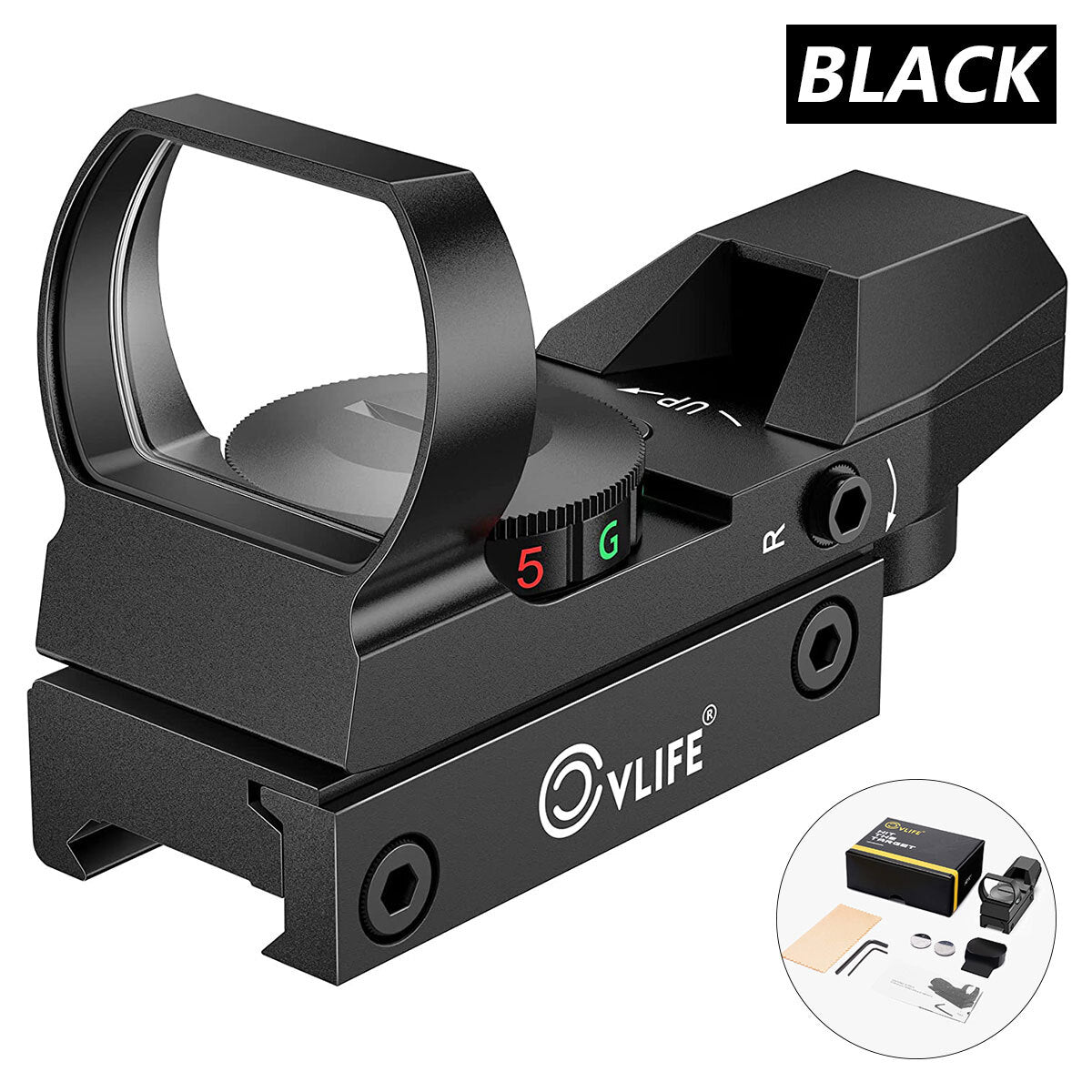 Holographic Red Green Dot Sight with 4 Reticles for 20mm Rail - Multi Color