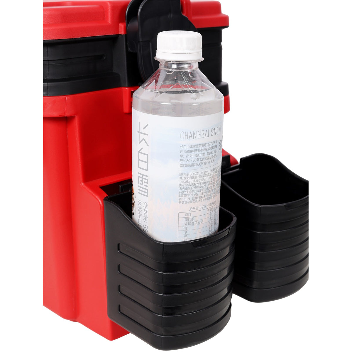 Large 2-Layer Fishing Tackle Box with Rod & Cup Holders - Waterproof 11L Storage Organizer