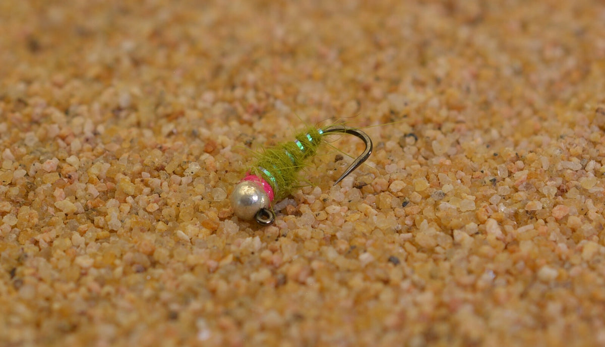 Euro Nymph Fly Jig Head with Tungsten Bead - Barbless Hanak Hook - All Sizes