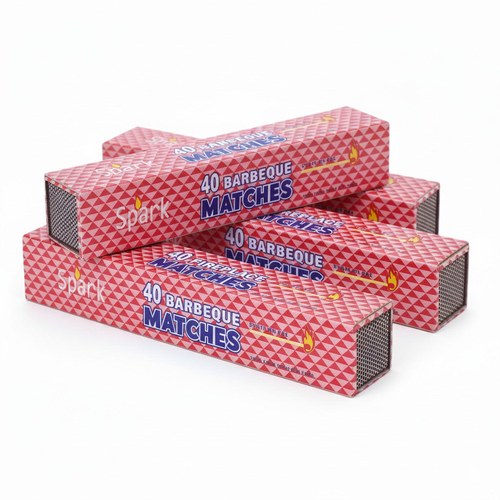 11-Inch Wooden Safety Matches - Fire Starter Bulk Pack of 4 Boxes