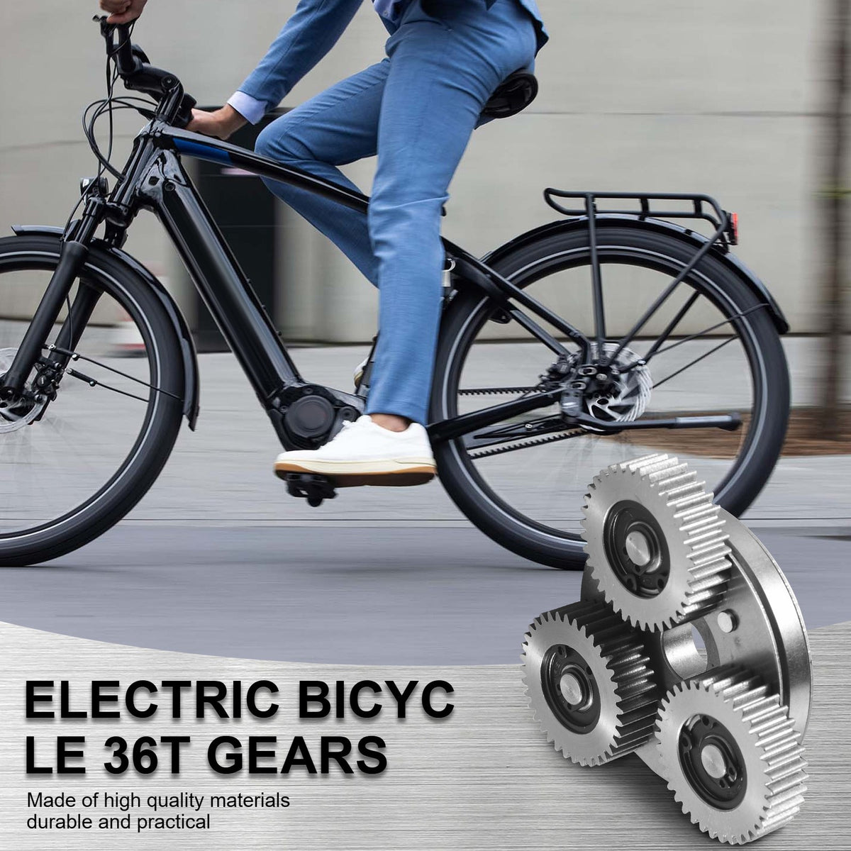 36T 38mm Steel Planetary Gear with Clutch for Electric Bike Motor Replacement