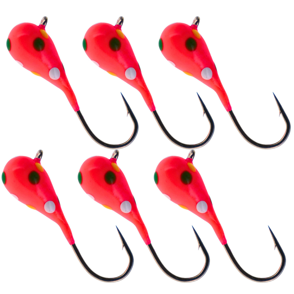 Ice Fishing Jigs Tungsten Lures for Panfish Crappie Perch Glow-Effect