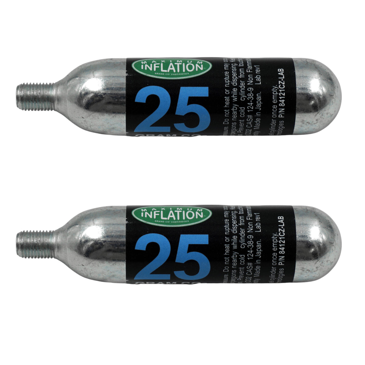 CO2 Bike Tire Refill Cartridges 25g Threaded for Cycling Maintenance