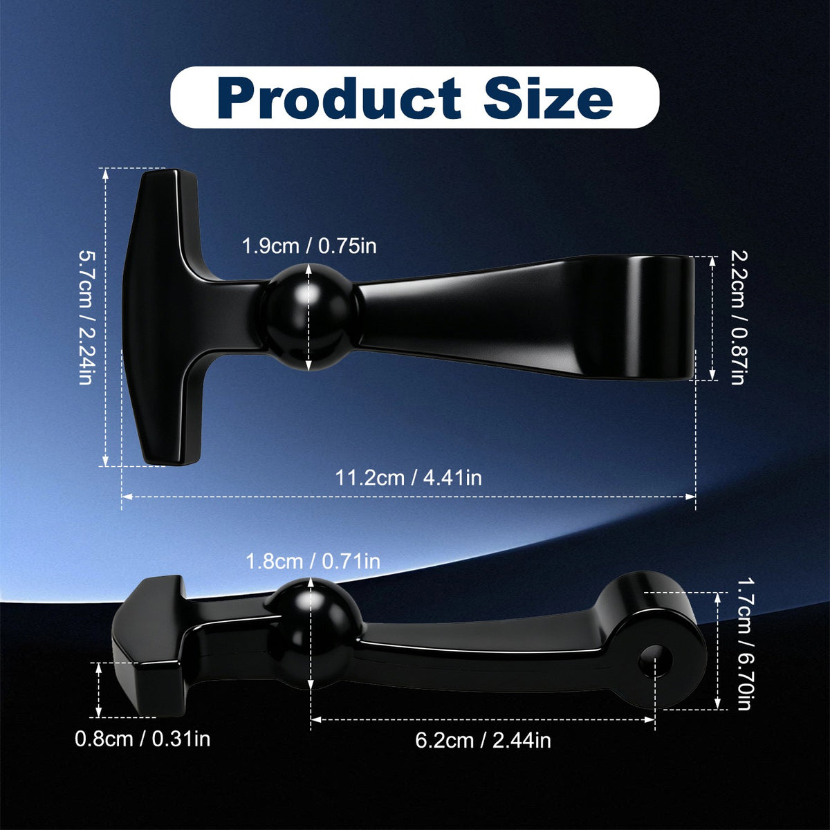 Set of 2 Black Silicone Cooler Latches for Yeti RTIC and More