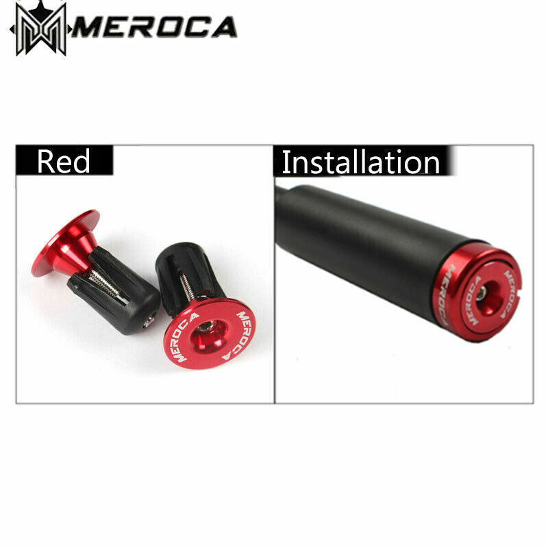 Aluminum Mountain Bike Handlebar End Plugs Set - Anti-Slip Bicycle Bar Ends