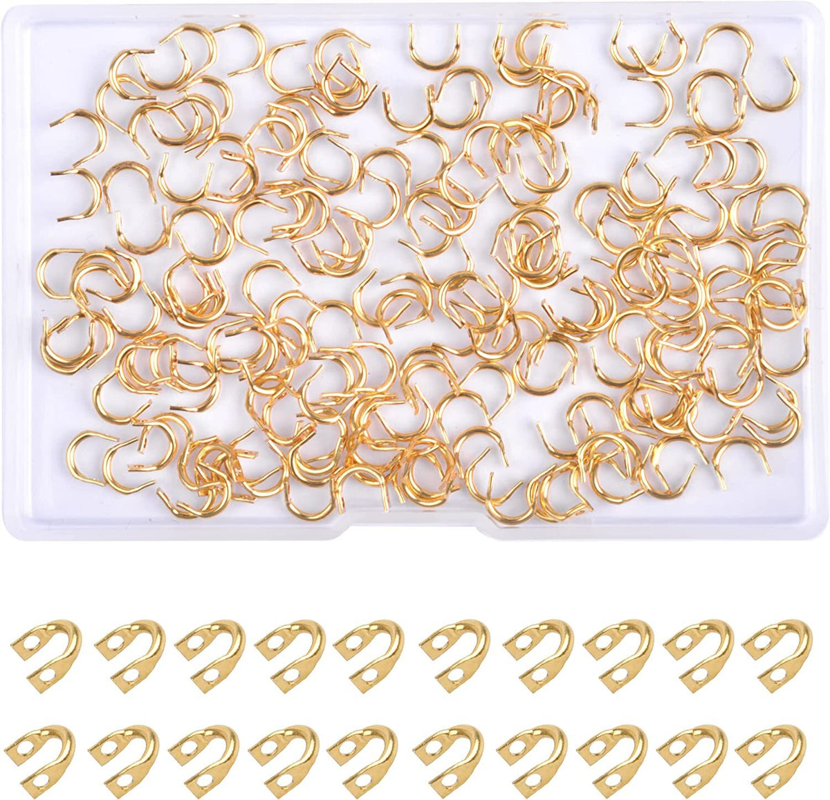 200pcs Brass U-Shaped Fishing Spinner Clevis for DIY Lures - Saltwater & Freshwater
