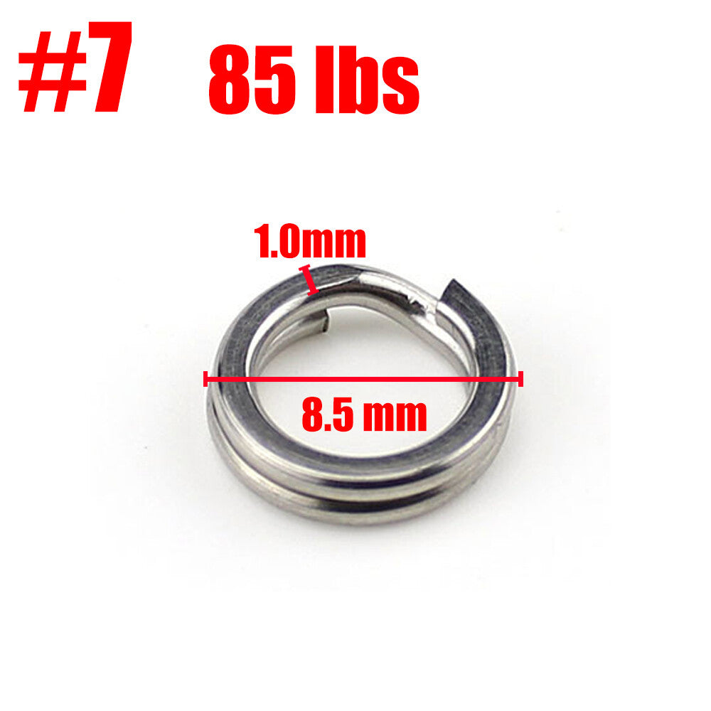 Heavy Duty Stainless Steel Fishing Split Rings for Saltwater Big Game Tackle