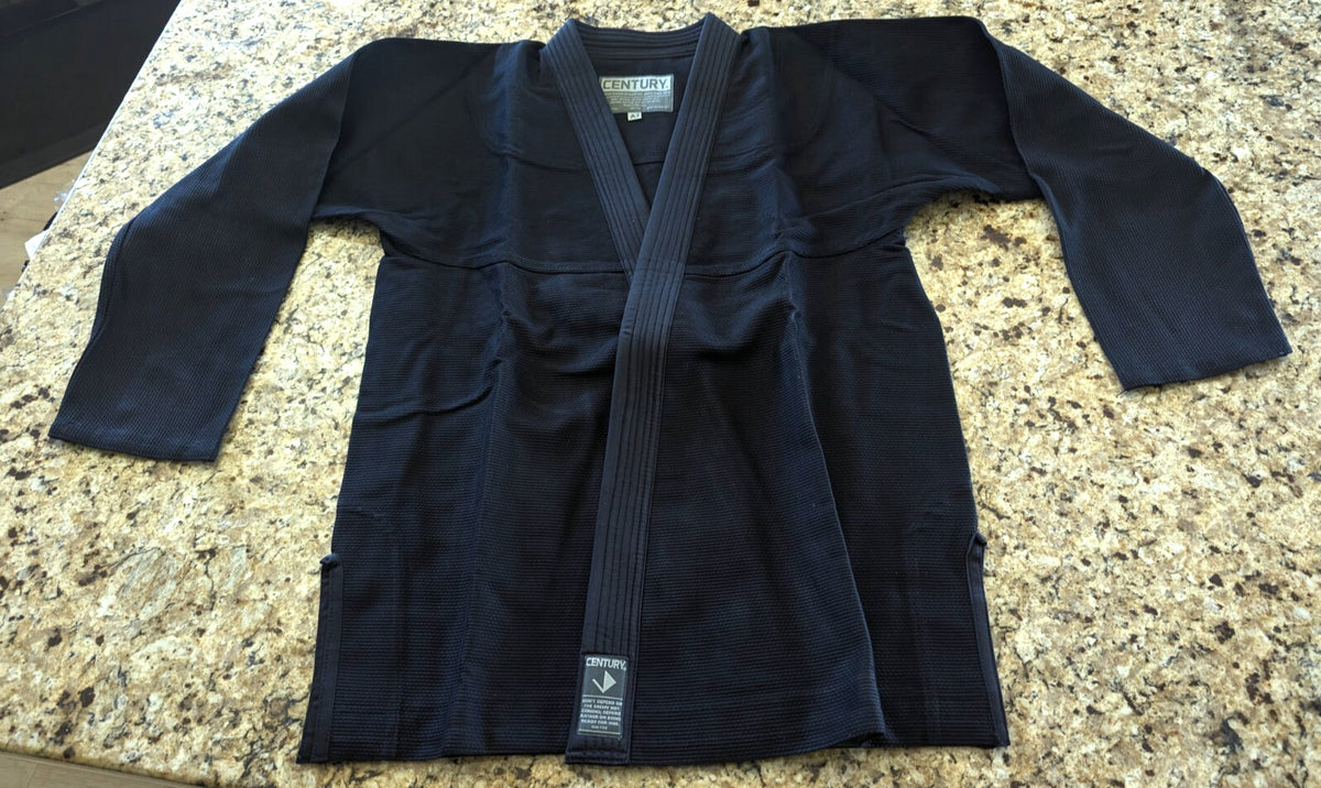 Century Jiu Jitsu Uniform A2 Small – Black Gi with 440gsm Jacket, 270gsm Pants